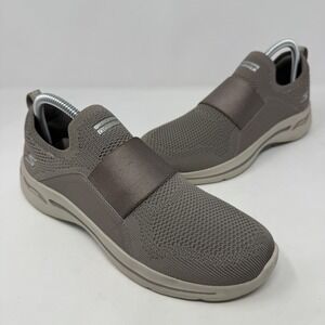 Skechers Go Walk Arch Fit Mabyn Beige 124869 Sneaker Slip Ons Women's Size 8.5